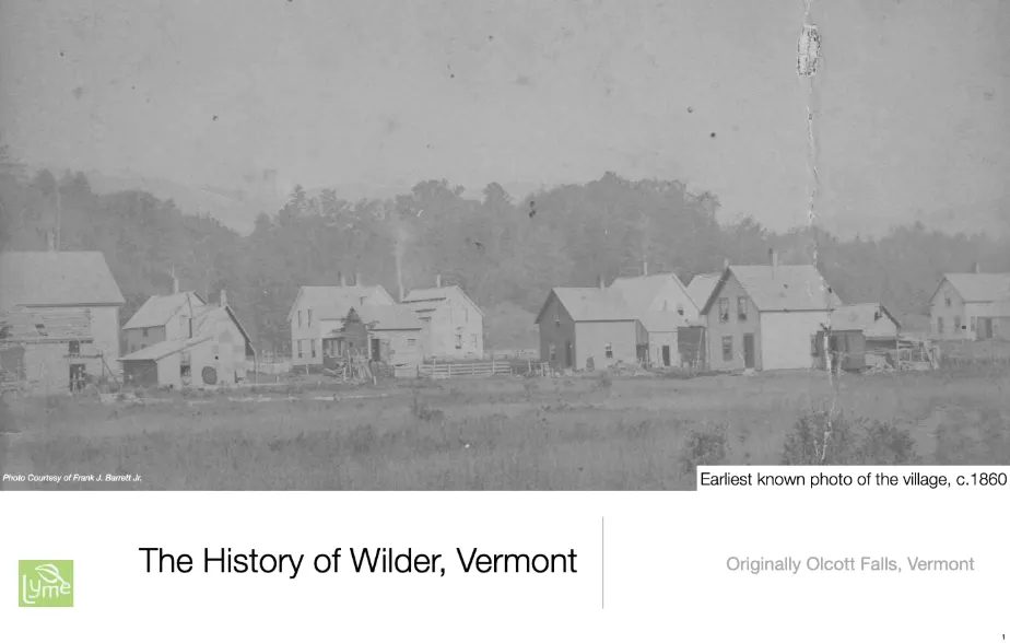 The History of Wilder, Vermont, slide 1